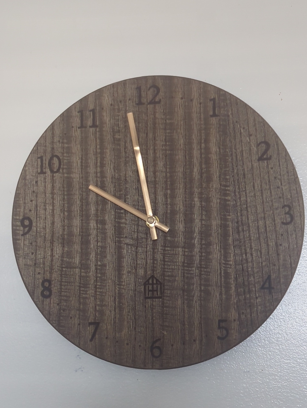 Hearth And Hand Clock Woodgrain Clock with Gold Hands